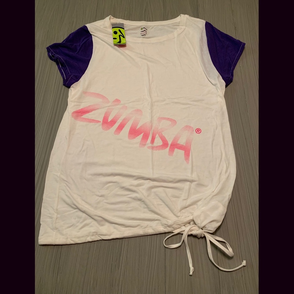 NWT Zumba T Shirt with Drawstring Bottom